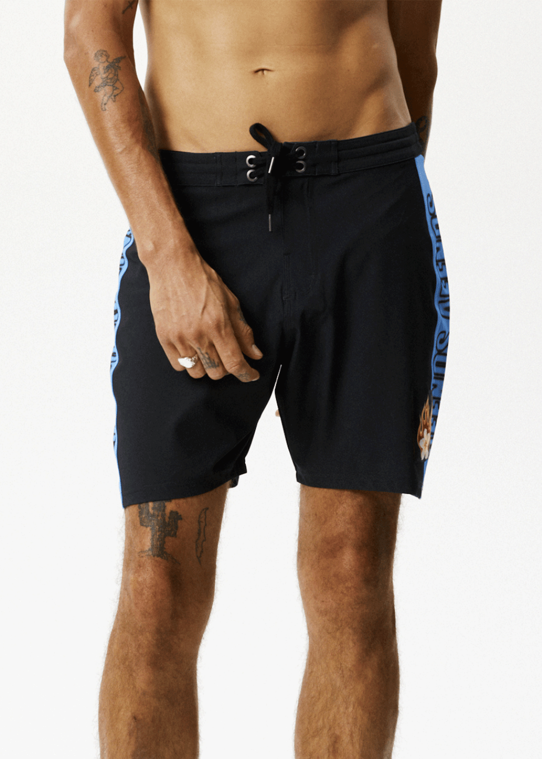 AFENDS Mens Tropics - Boardshorts 18" - Black