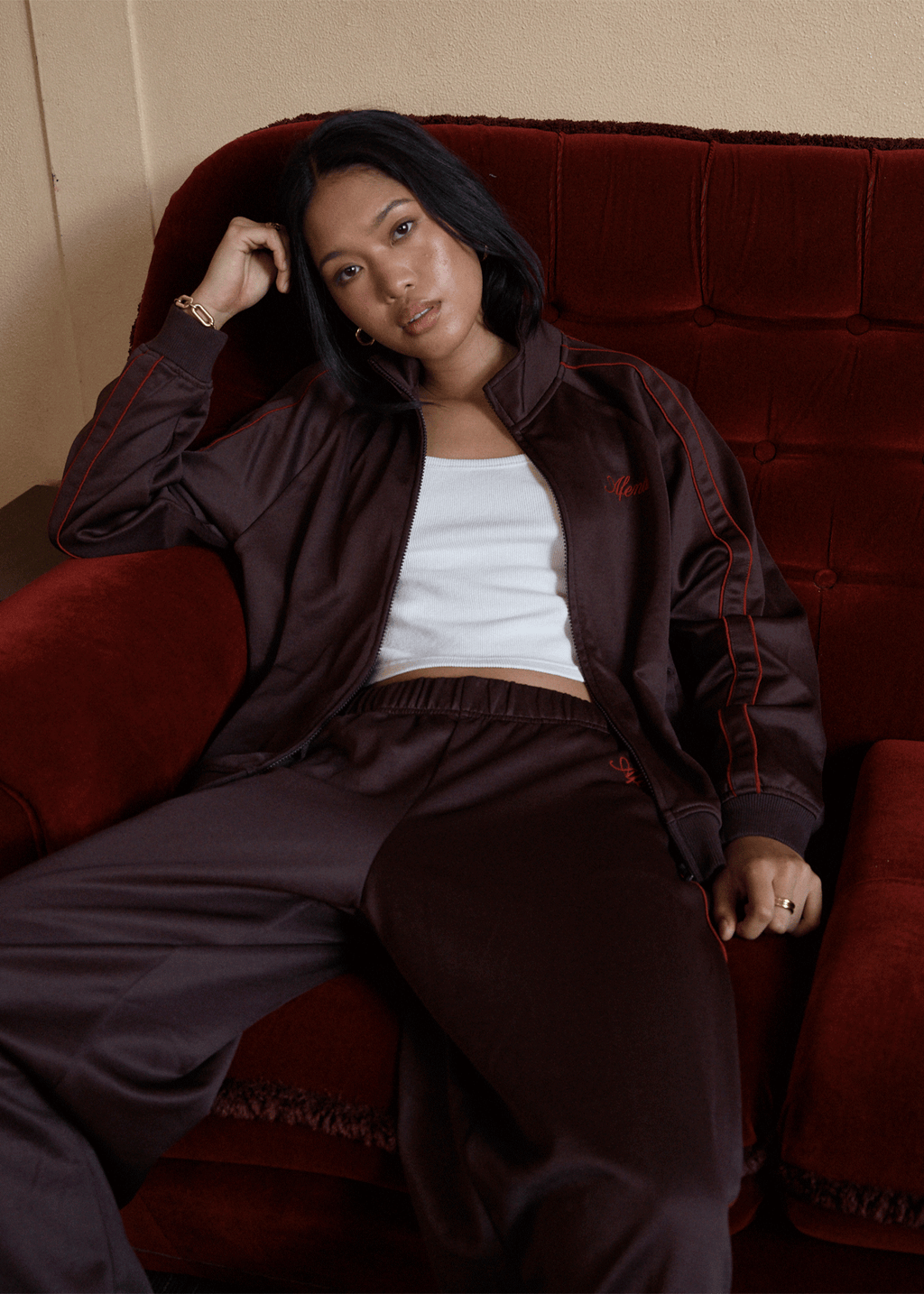 AFENDS Womens Avenue - Track Pant - Coffee