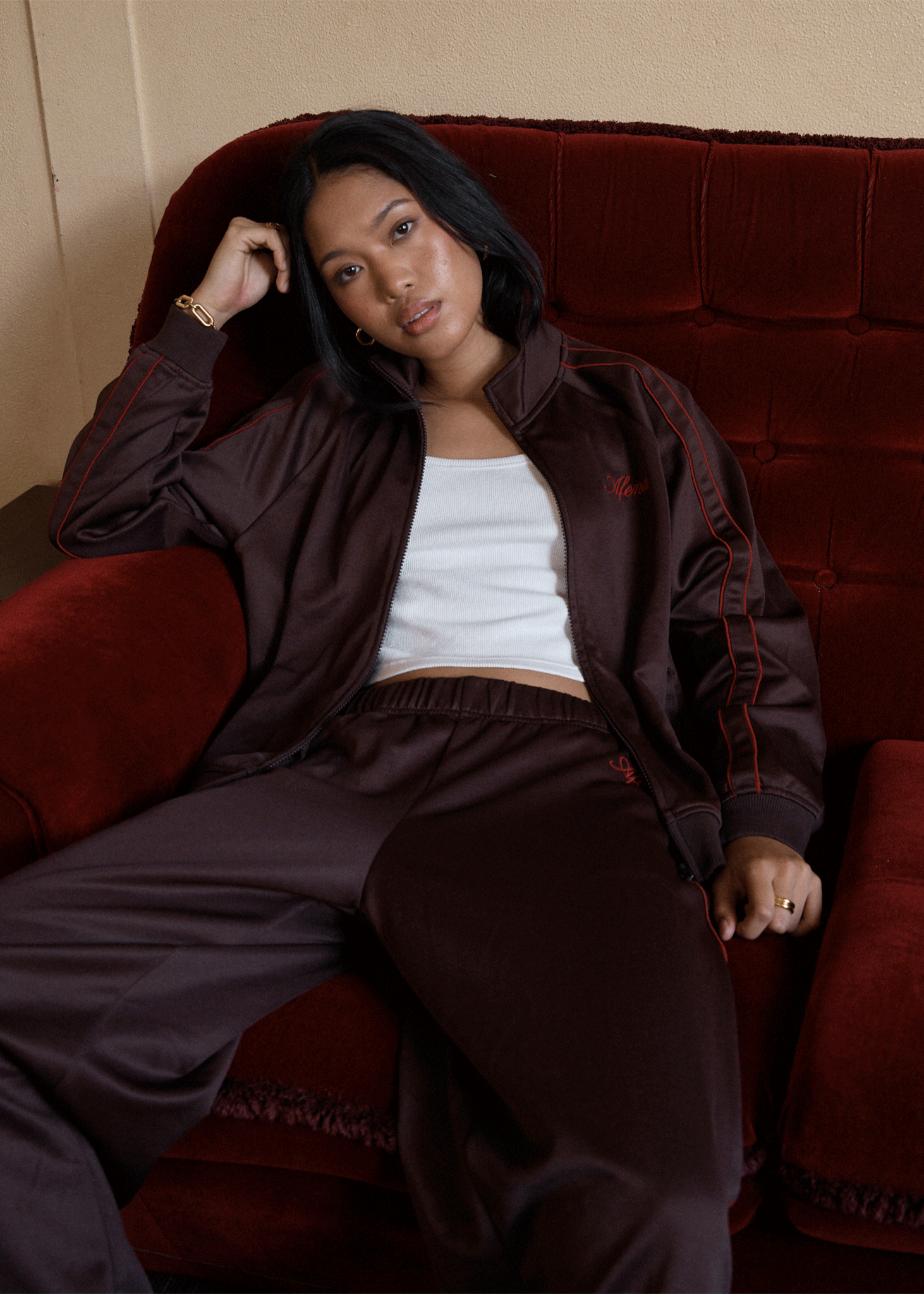 AFENDS Womens Avenue - Track Pant - Coffee