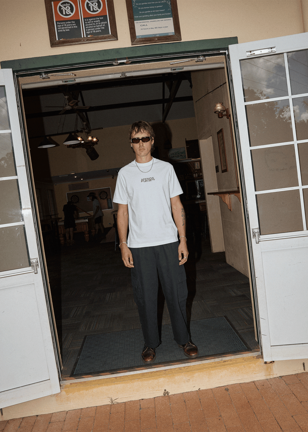 AFENDS Mens Wired - Retro Tee - White