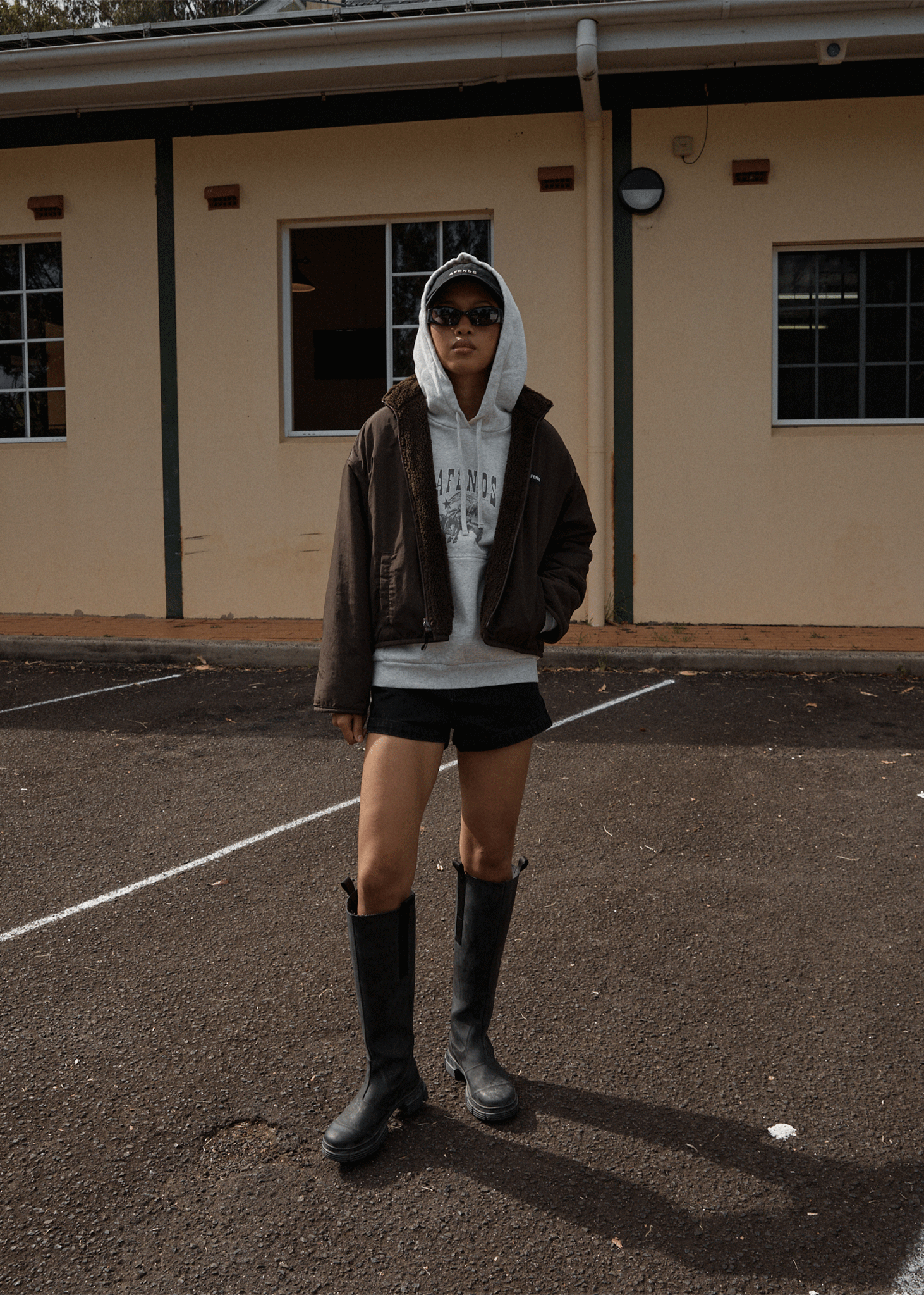 AFENDS Womens Berlin - Reversible Polar Fleece Jacket - Coffee