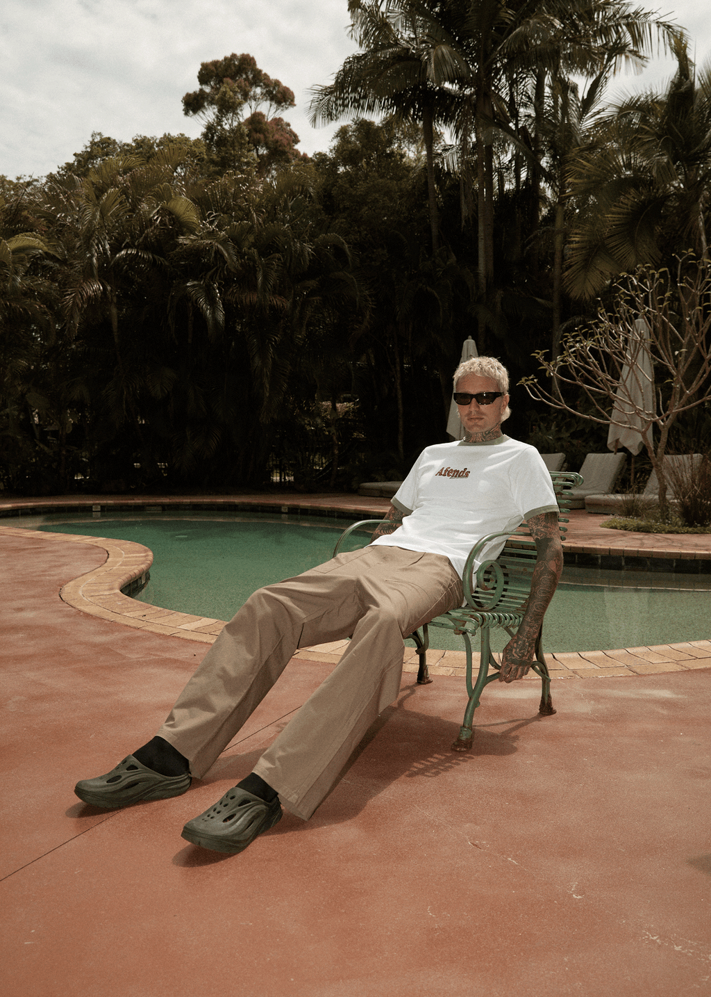 AFENDS Mens Glider - Pleated Pant - Fossil