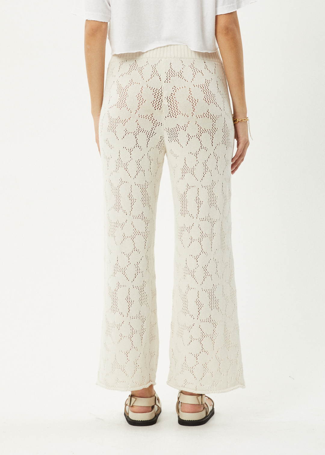 AFENDS Womens Saint - Knit Pants - White 