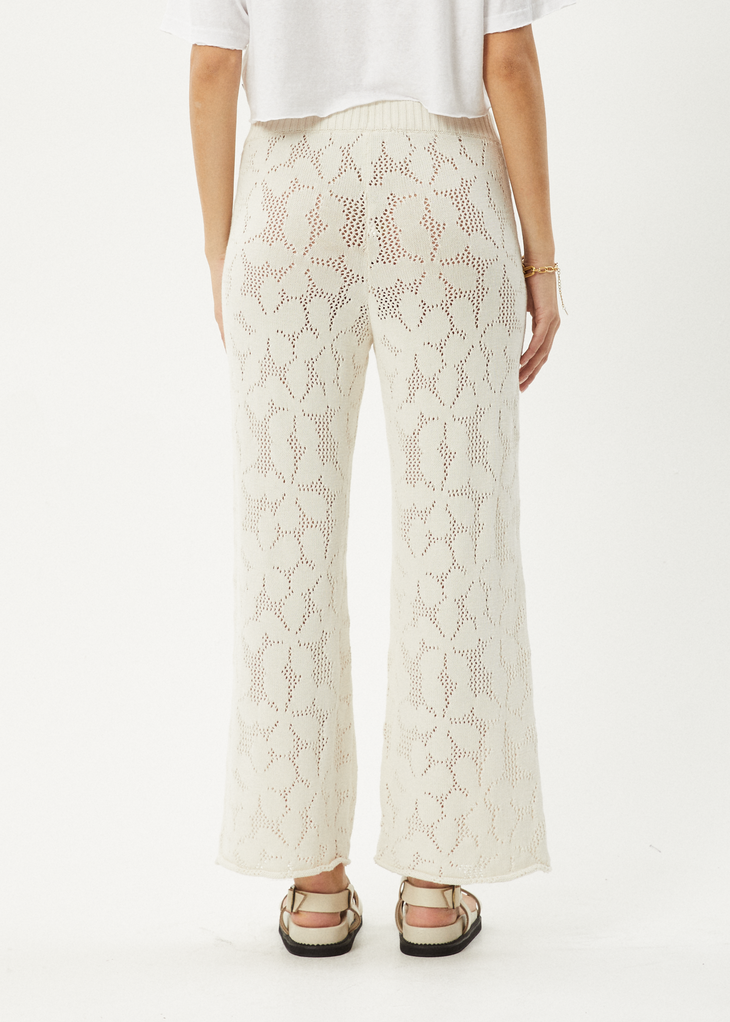 AFENDS Womens Saint - Knit Pant - White