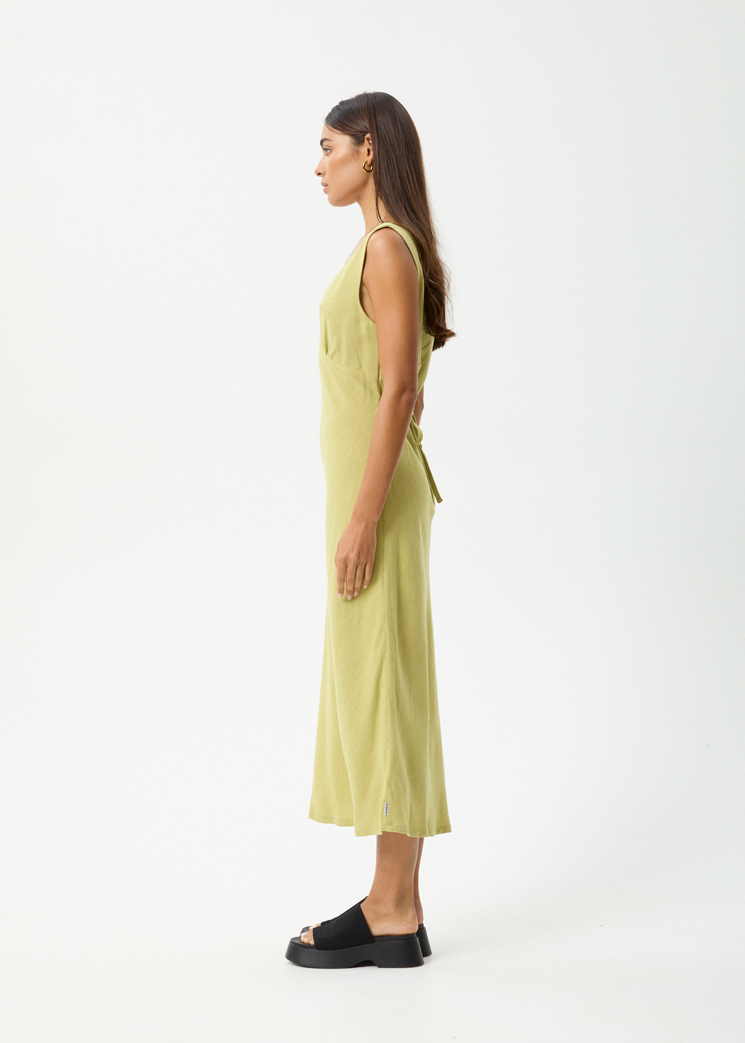 AFENDS Womens Amaya - Maxi Dress - Lemongrass 