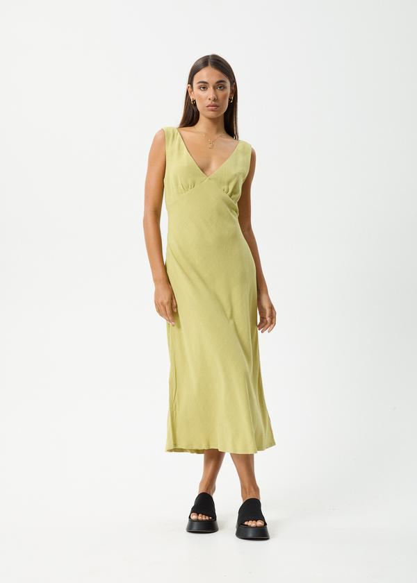 AFENDS Womens Amaya - Maxi Dress - Lemongrass