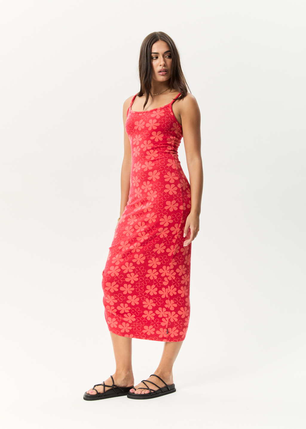 AFENDS Womens Valerie - Maxi Dress - Tomato