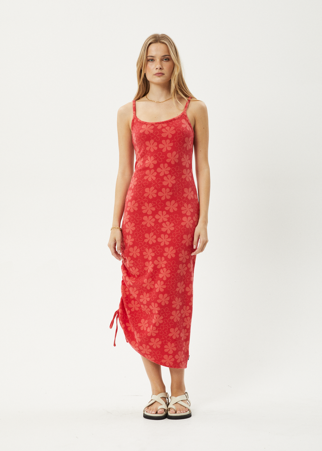 AFENDS Womens Valerie - Maxi Dress - Tomato 