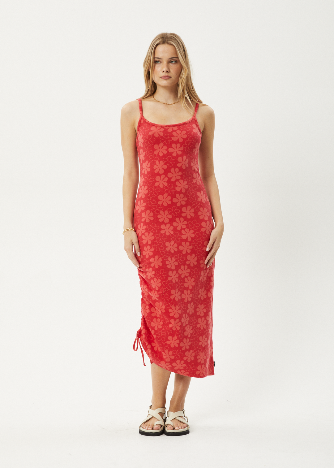 AFENDS Womens Valerie - Maxi Dress - Tomato 