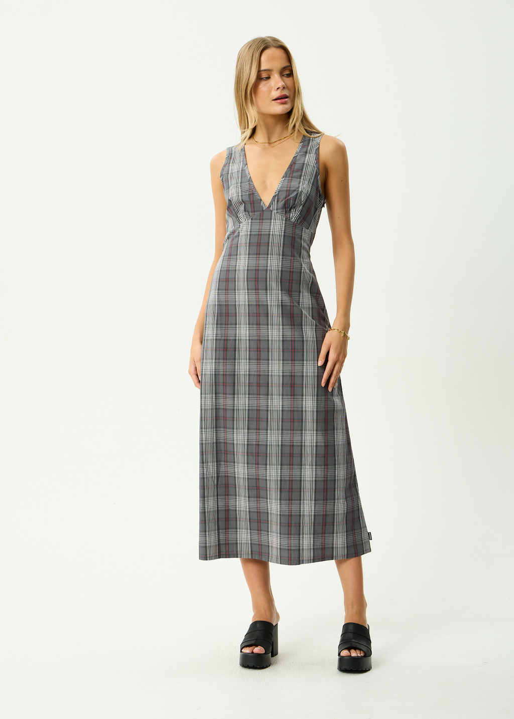 AFENDS Womens Eboni - Maxi Dress - Gunmetal