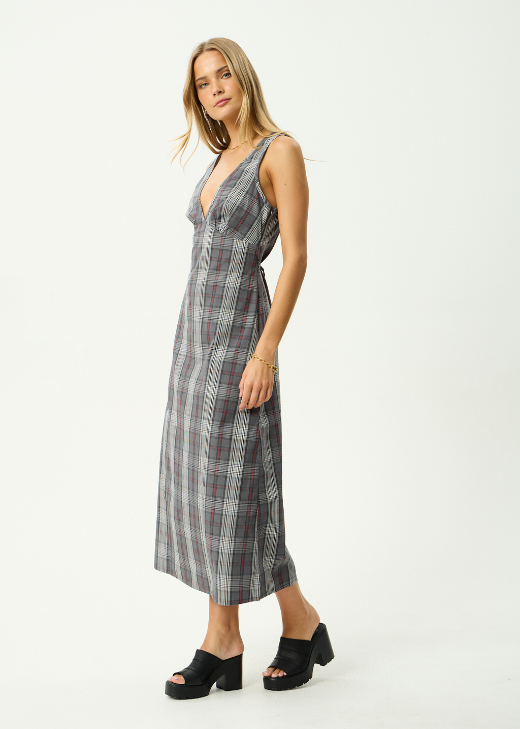 AFENDS Womens Eboni - Maxi Dress - Gunmetal