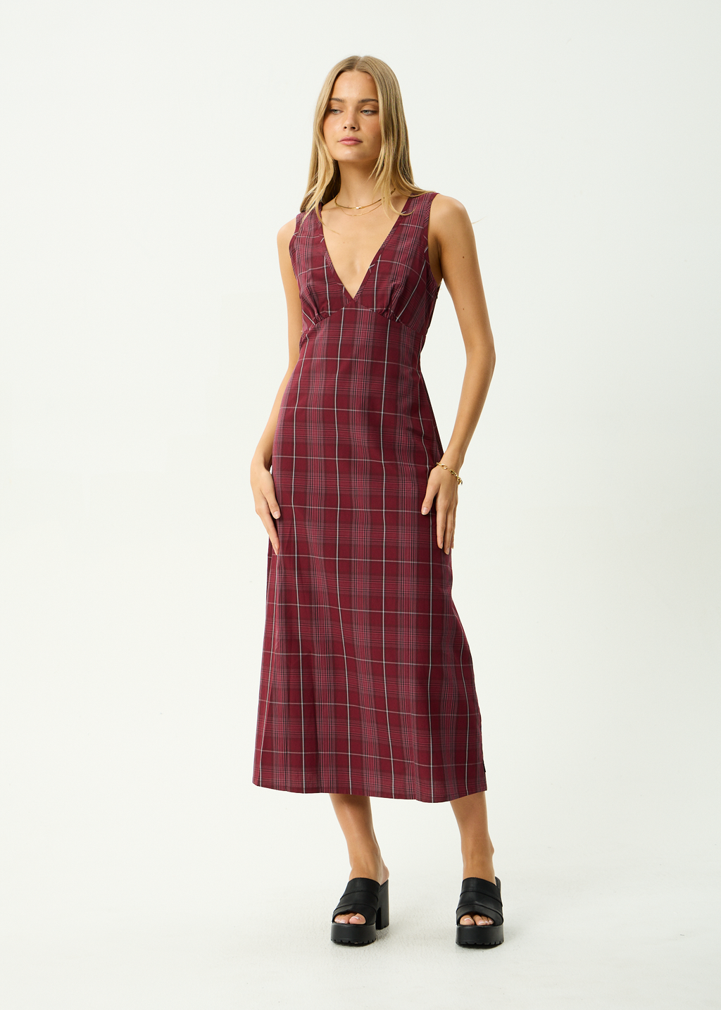 AFENDS Womens Eboni - Maxi Dress - Port