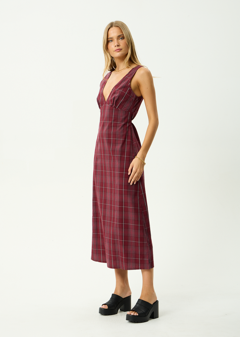 AFENDS Womens Eboni - Maxi Dress - Port