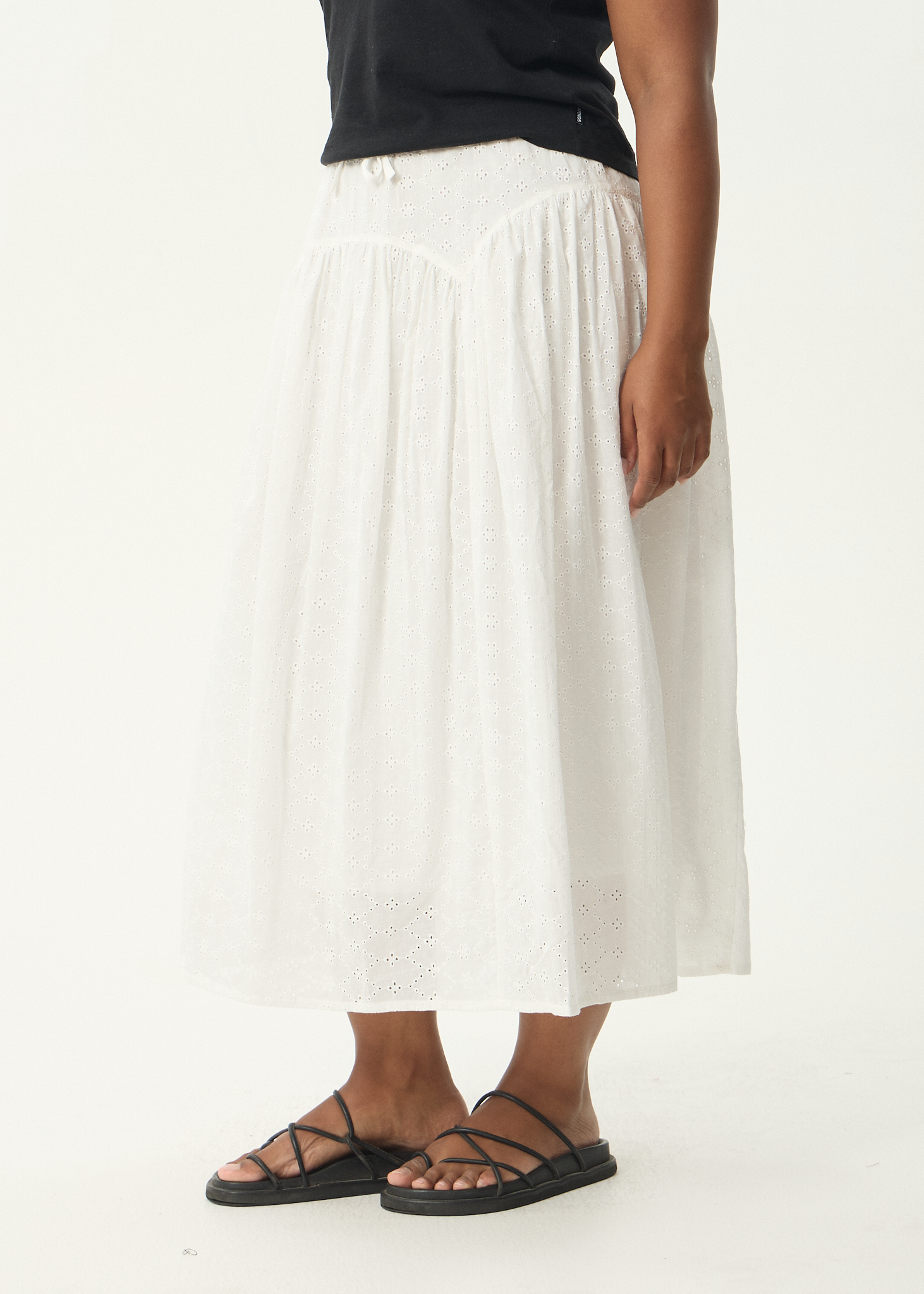 AFENDS Womens Marlow - Midi Skirt - White