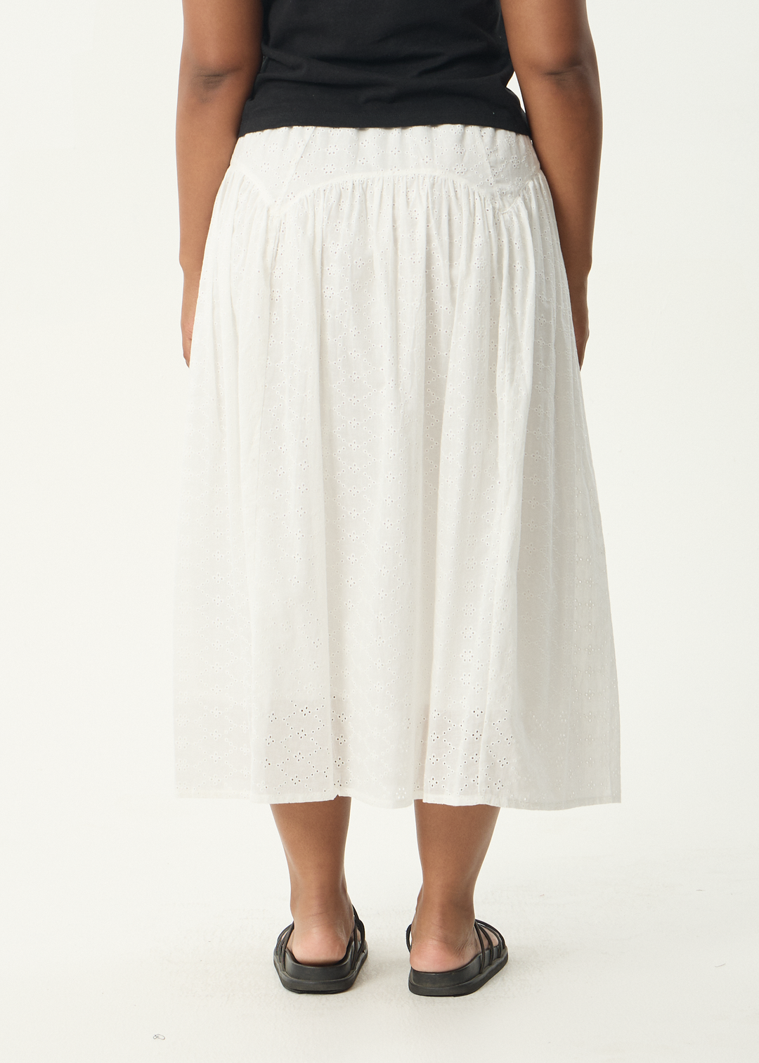 AFENDS Womens Marlow - Midi Skirt - White