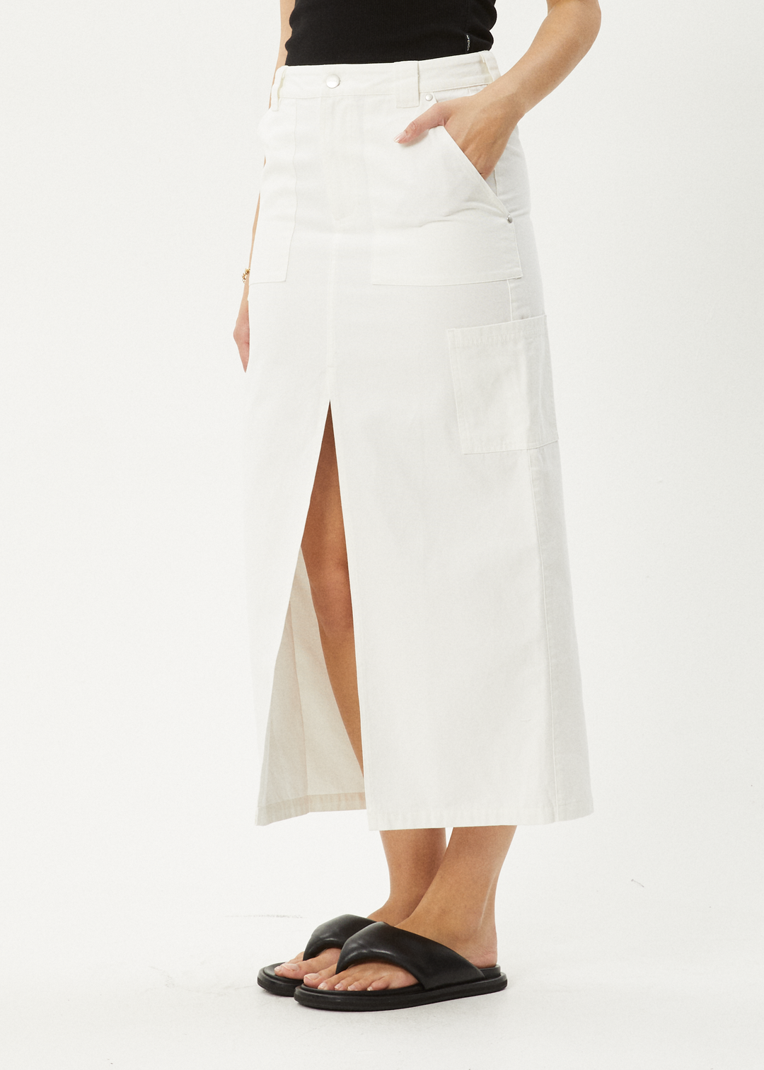 AFENDS Womens Lexi - Maxi Skirt - Off White 