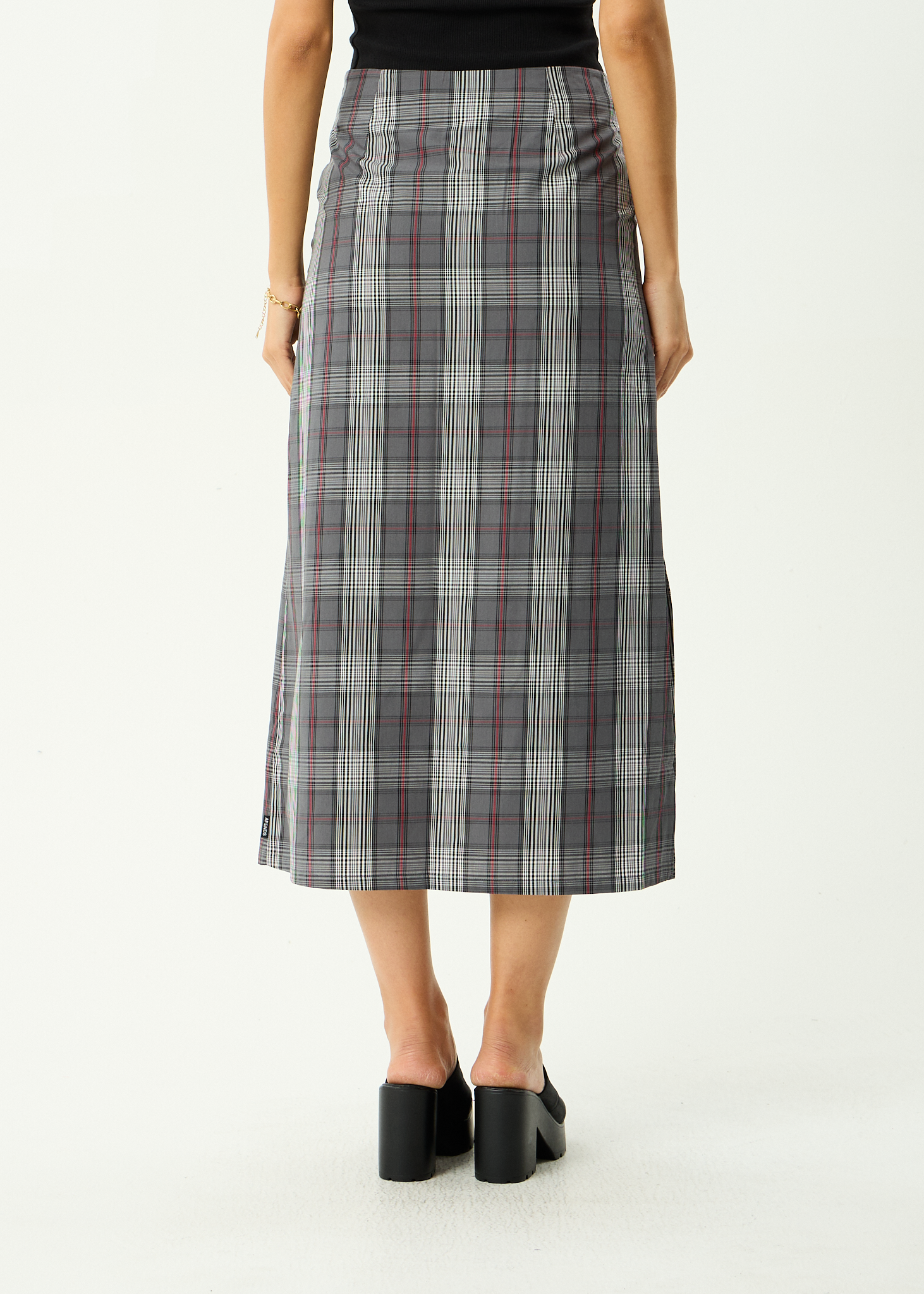 AFENDS Womens Eboni - Midi Skirt - Gunmetal