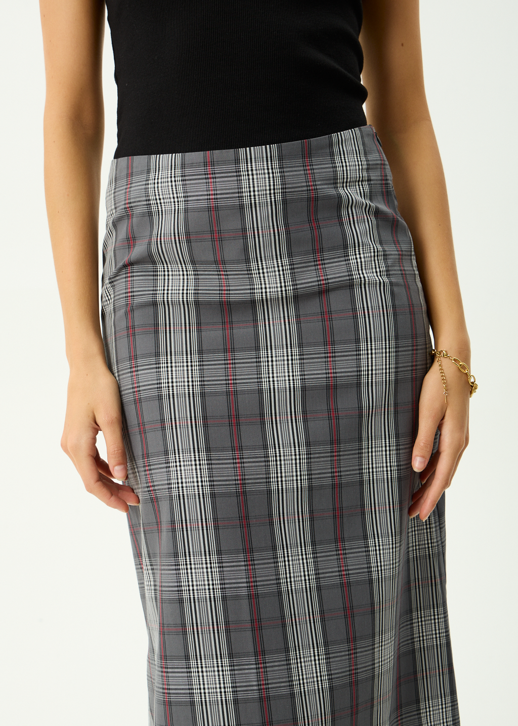 AFENDS Womens Eboni - Midi Skirt - Gunmetal