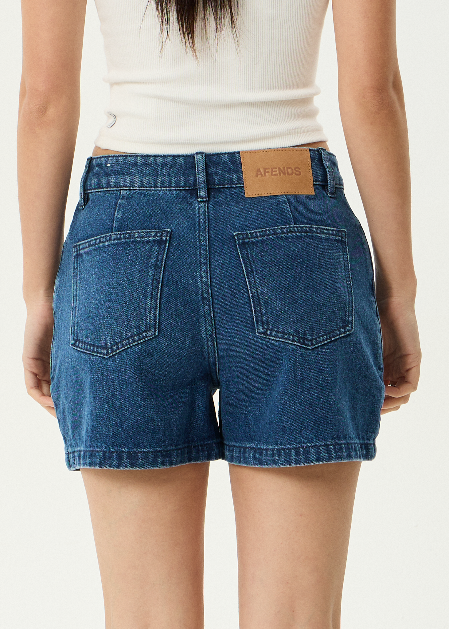 AFENDS Womens Seventy Threes - Denim Short - Authentic Blue