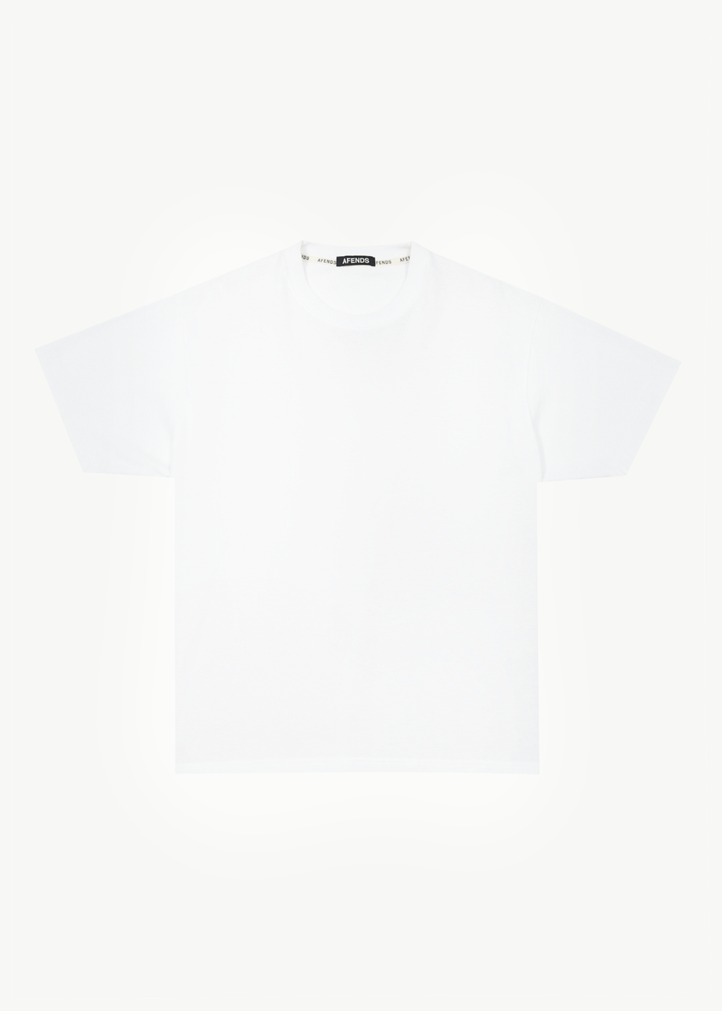 AFENDS Mens Genesis - Heavyweight Boxy Tee - White
