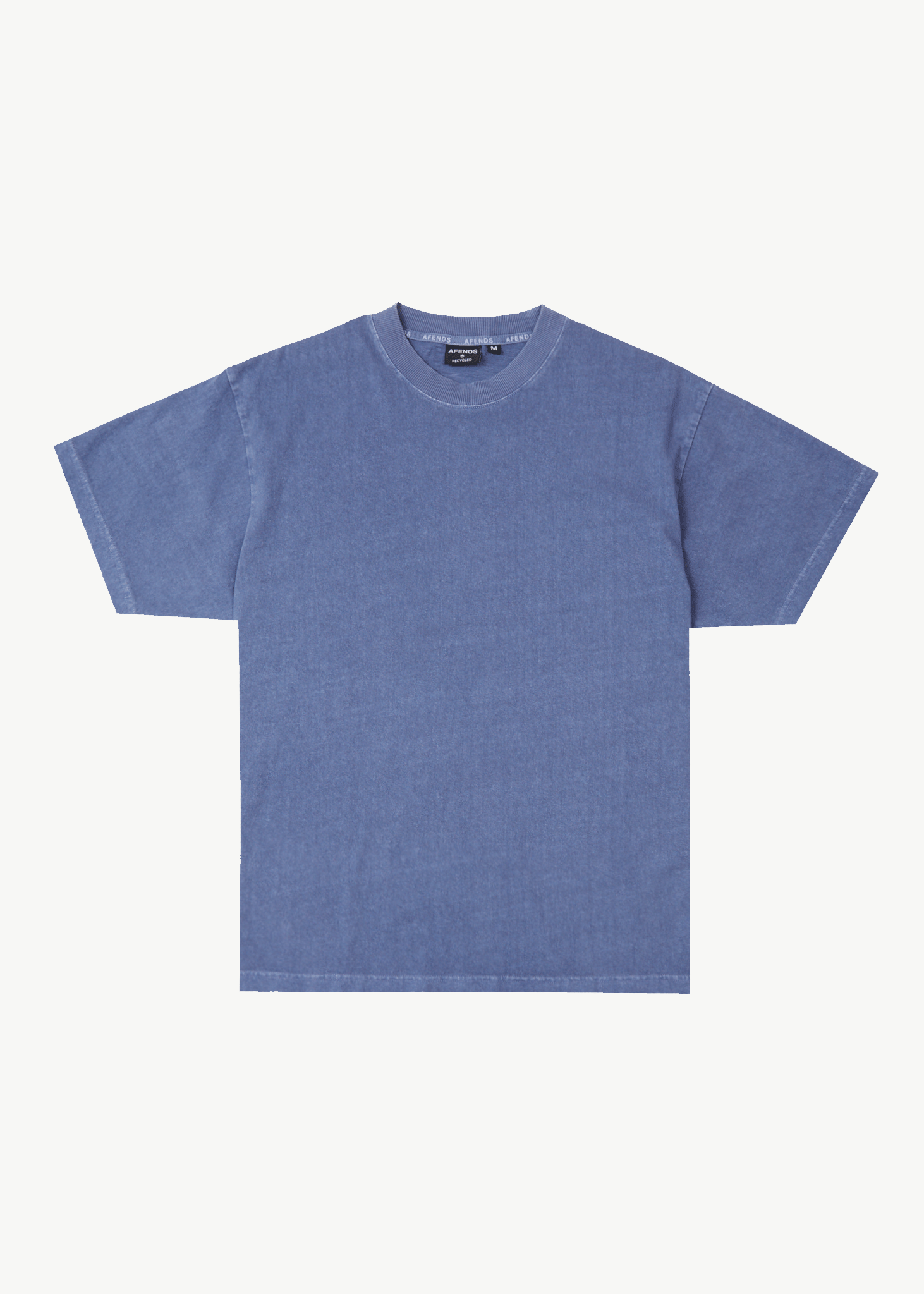AFENDS Mens Genesis - Heavyweight Boxy Tee - Washed Marlin