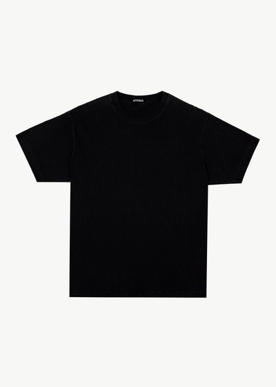 AFENDS Mens Genesis - Heavyweight Boxy Tee - Black