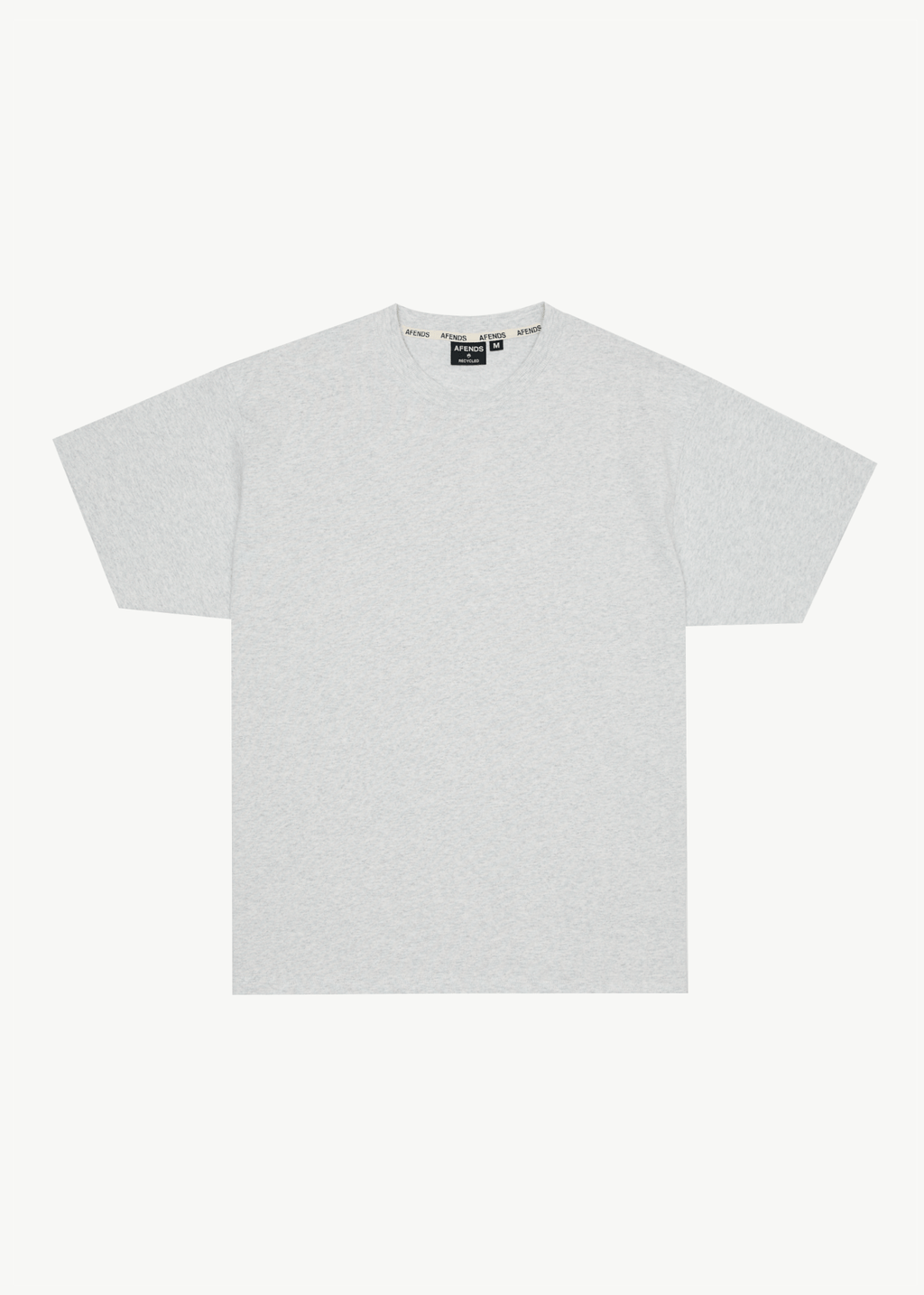 AFENDS Mens Genesis - Heavyweight Boxy Tee - Grey Marle