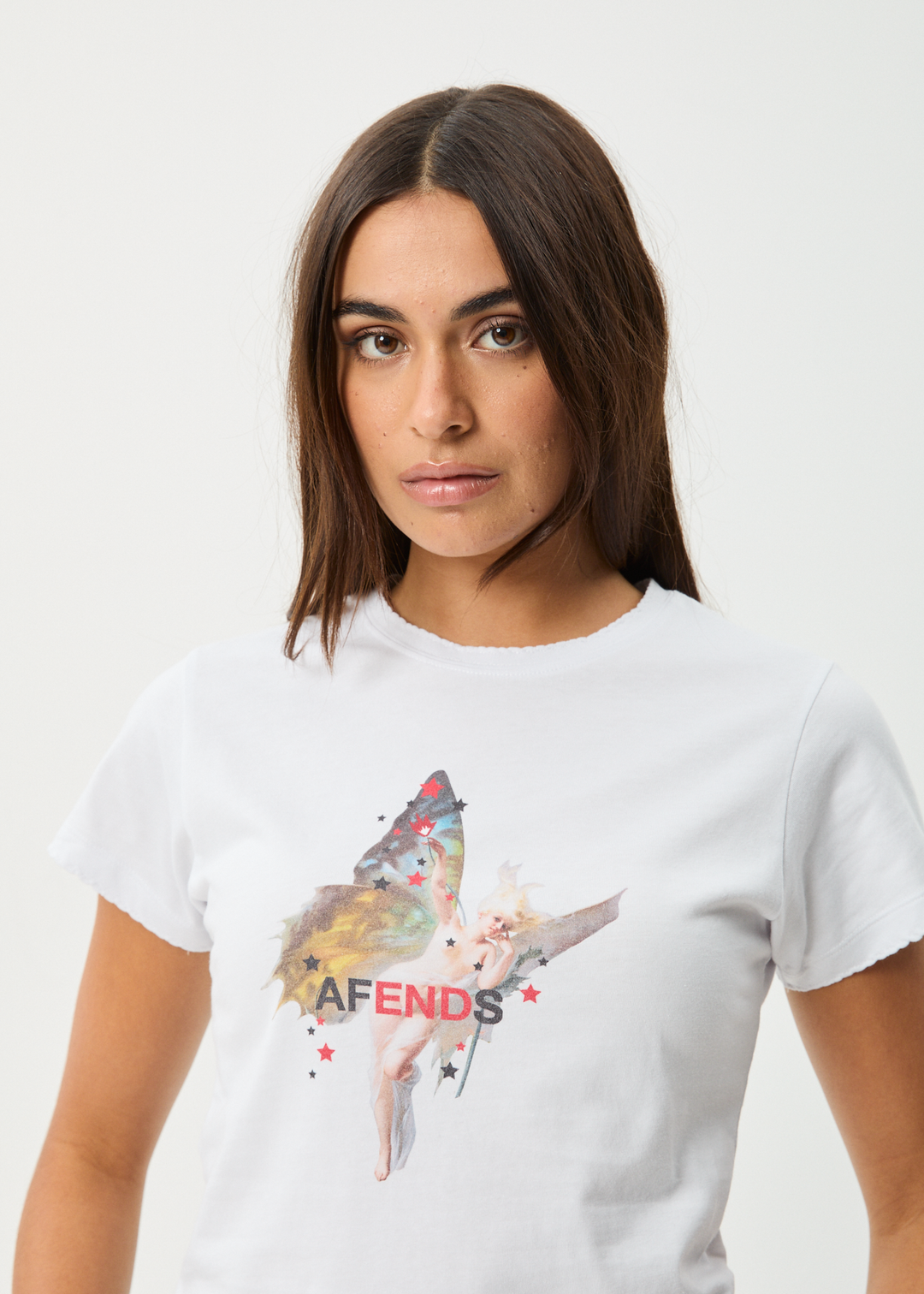 AFENDS Womens Pixie - Baby Tee - White