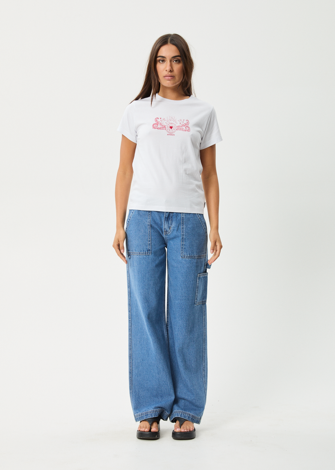 AFENDS Womens Bonfire - Regular Fit Tee - White