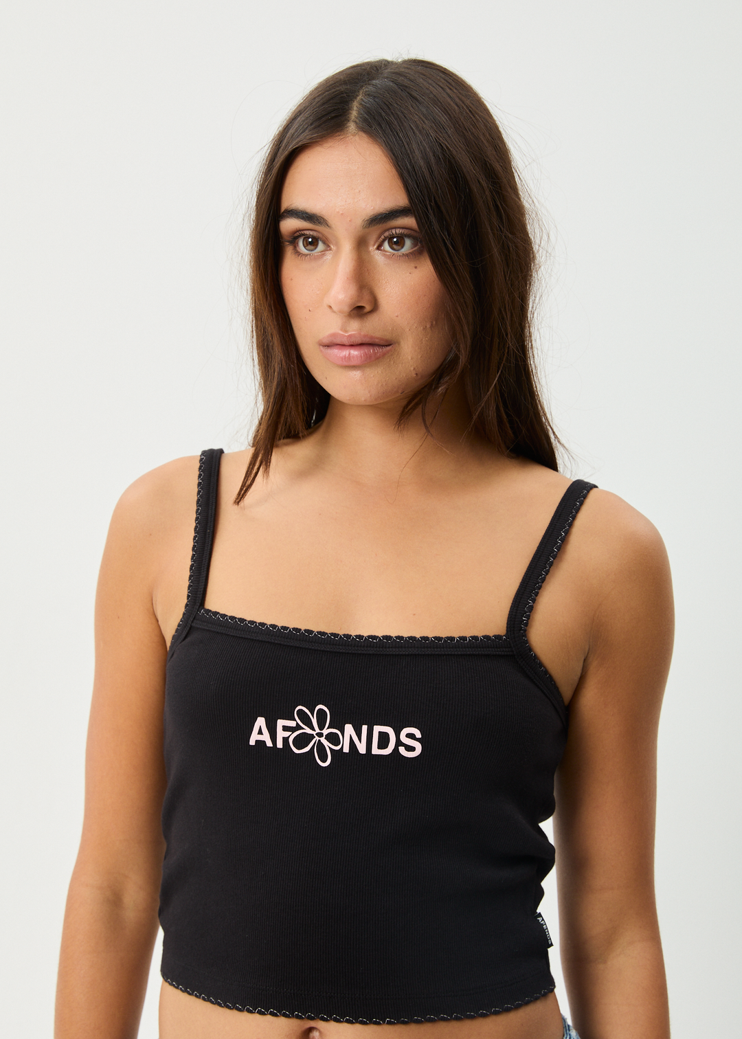 AFENDS Womens Frolic - Rib Singlet - Black