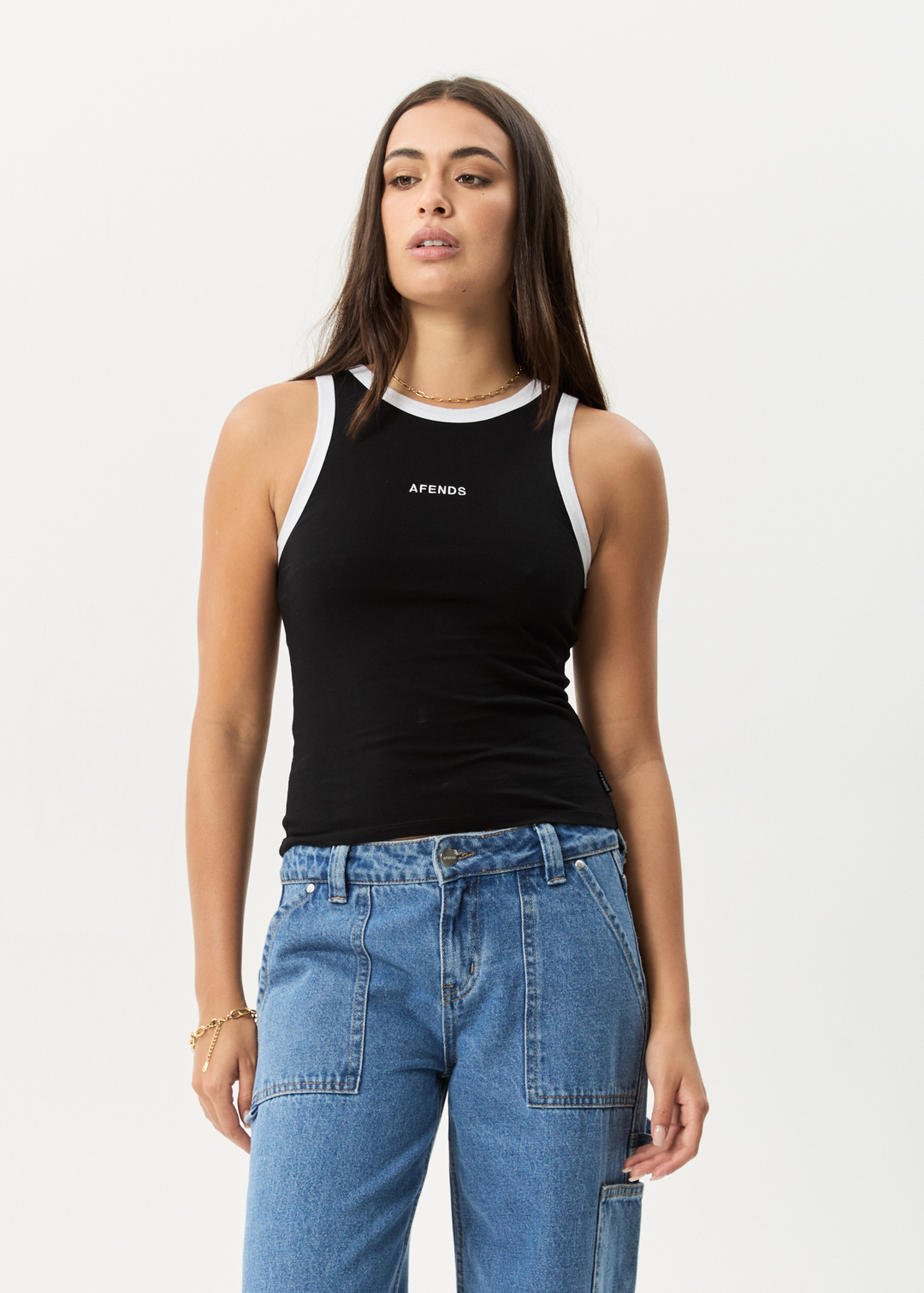 AFENDS Womens Knots - Singlet - Black