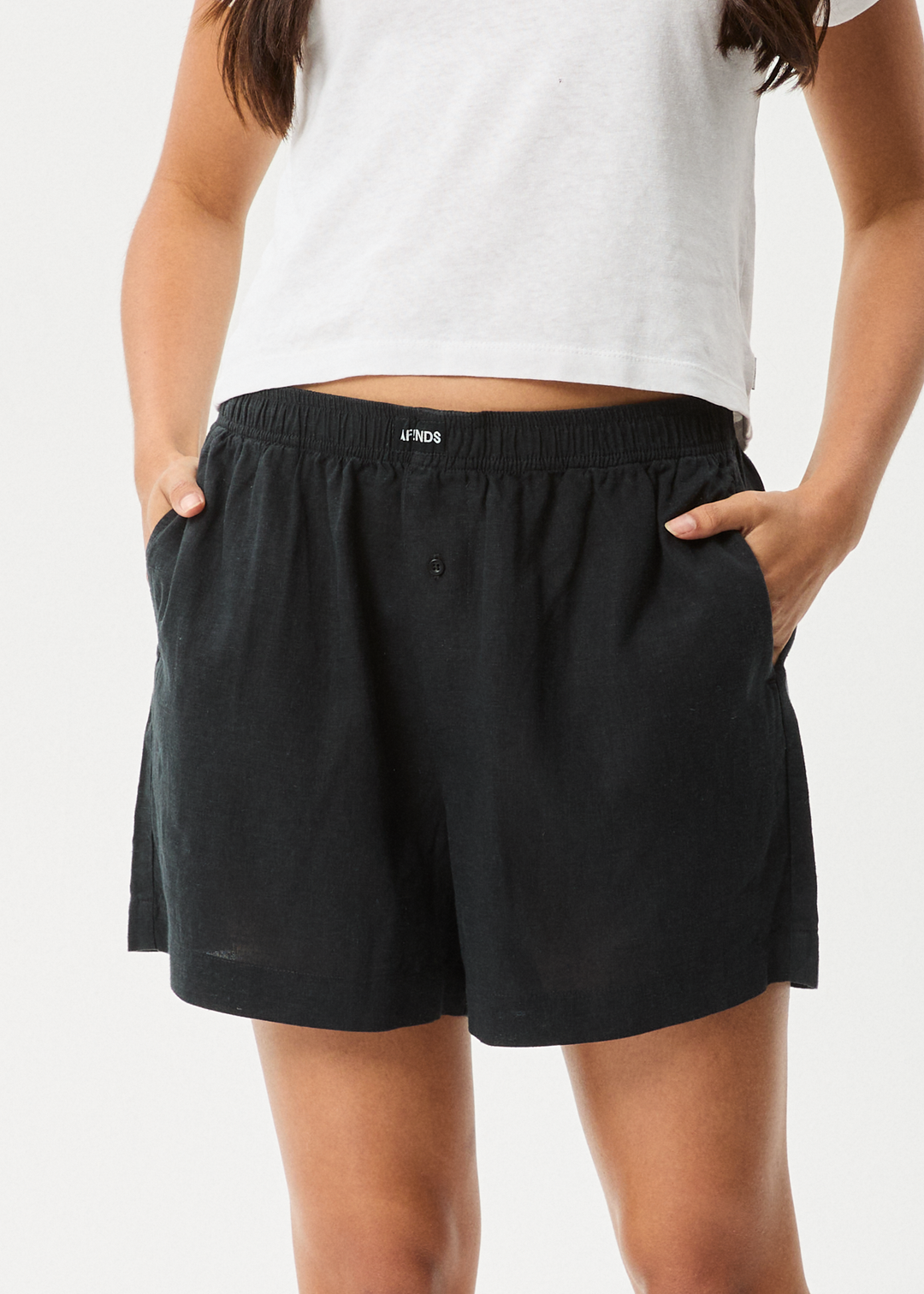 AFENDS Womens Lilo - Boxer Shorts - Black