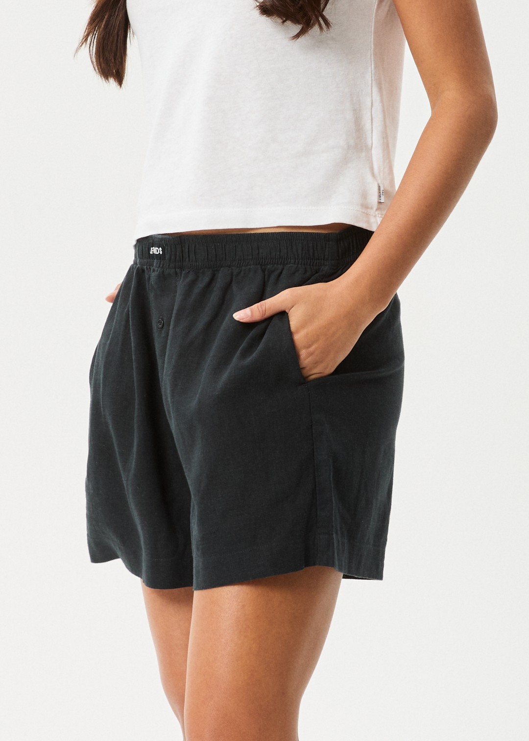 AFENDS Womens Lilo - Boxer Shorts - Black