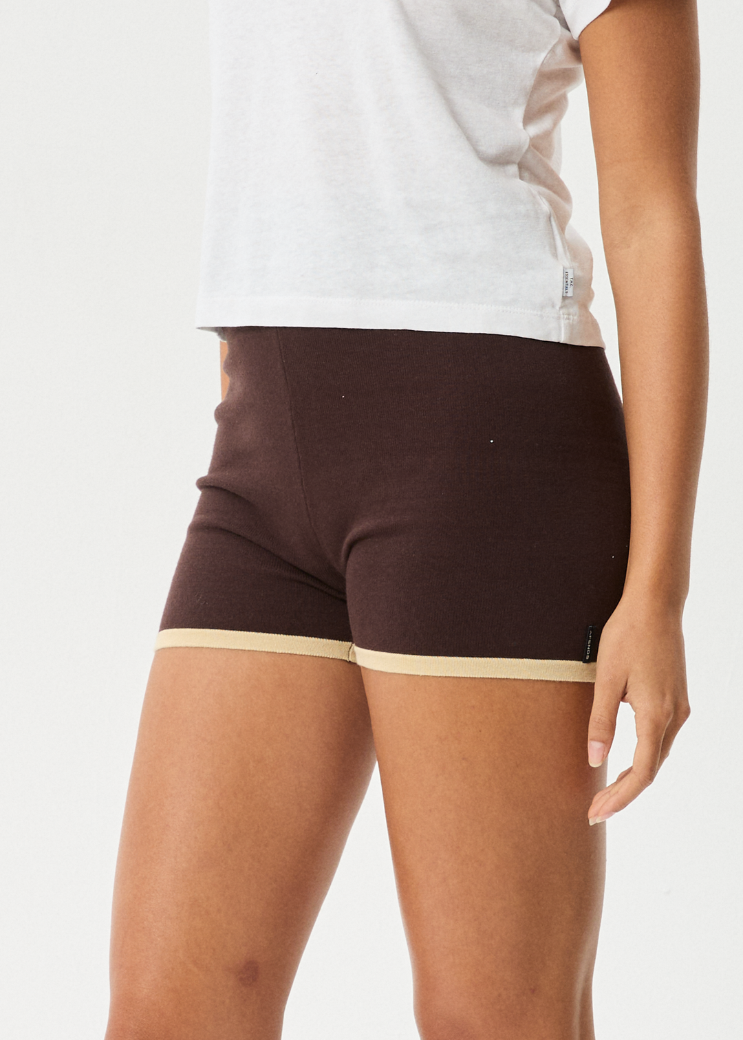 AFENDS Womens Set Fire - Knit Short - Coffee