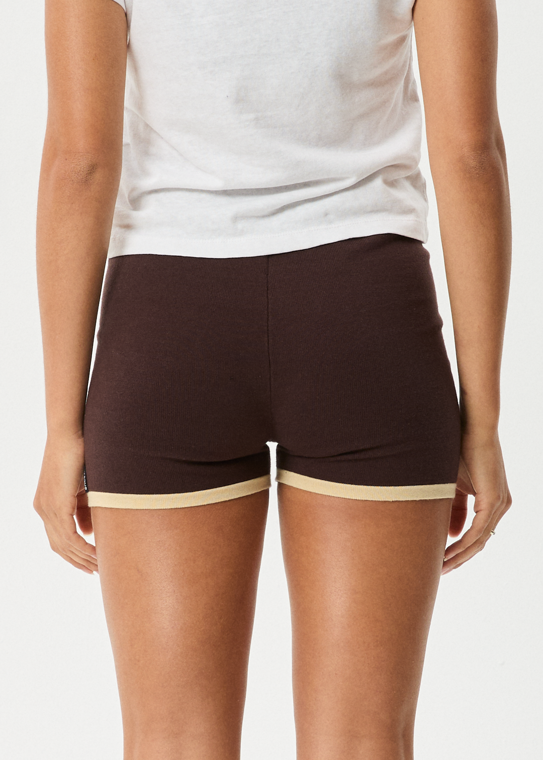 AFENDS Womens Set Fire - Knit Short - Coffee