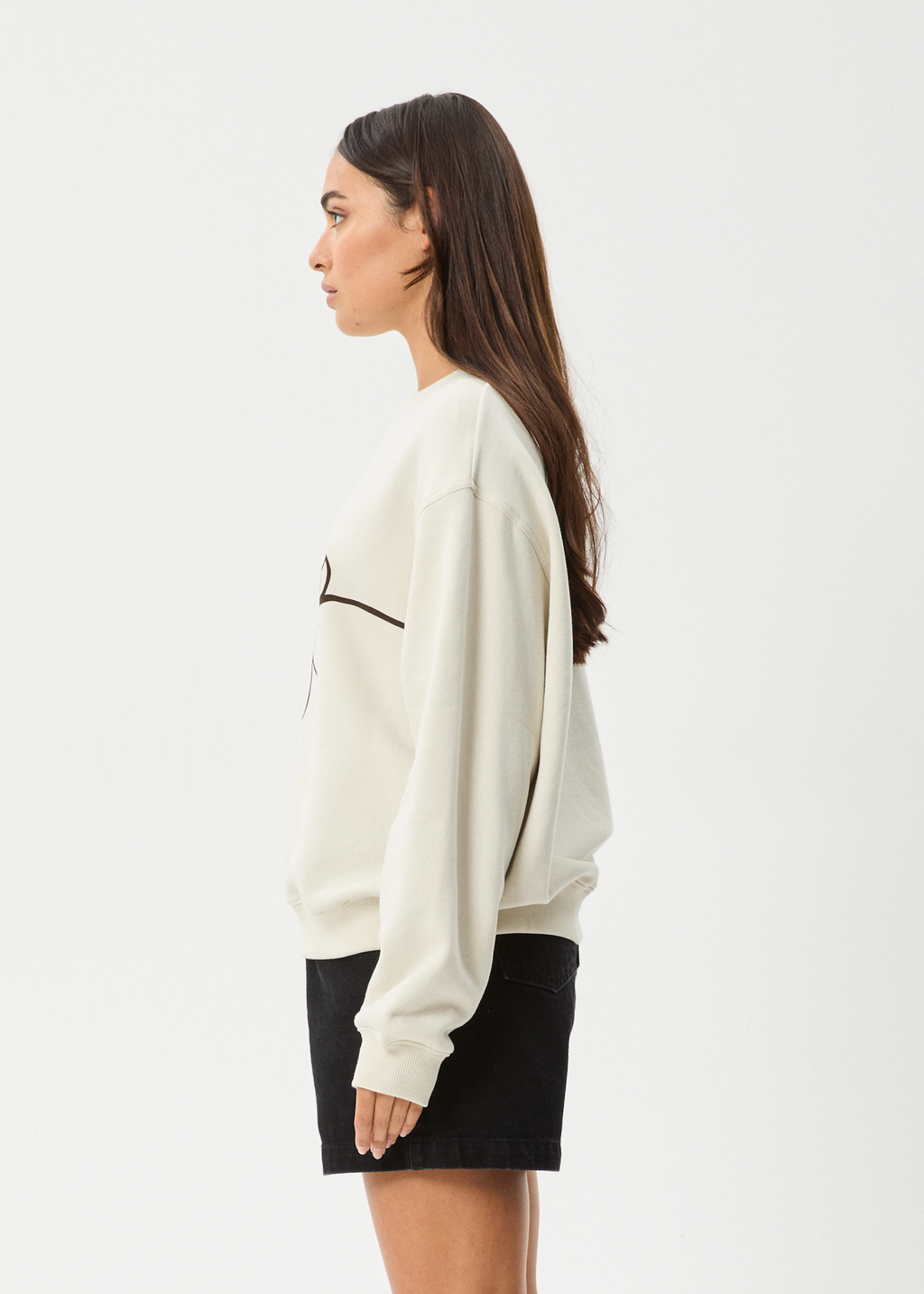 AFENDS Womens Tranquil - Crew Neck Jumper - Moonbeam