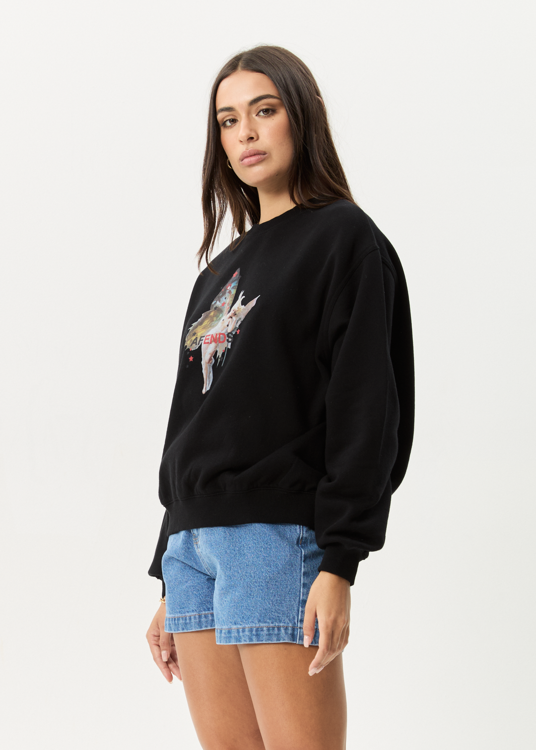 AFENDS Womens Pixie - Crew - Black