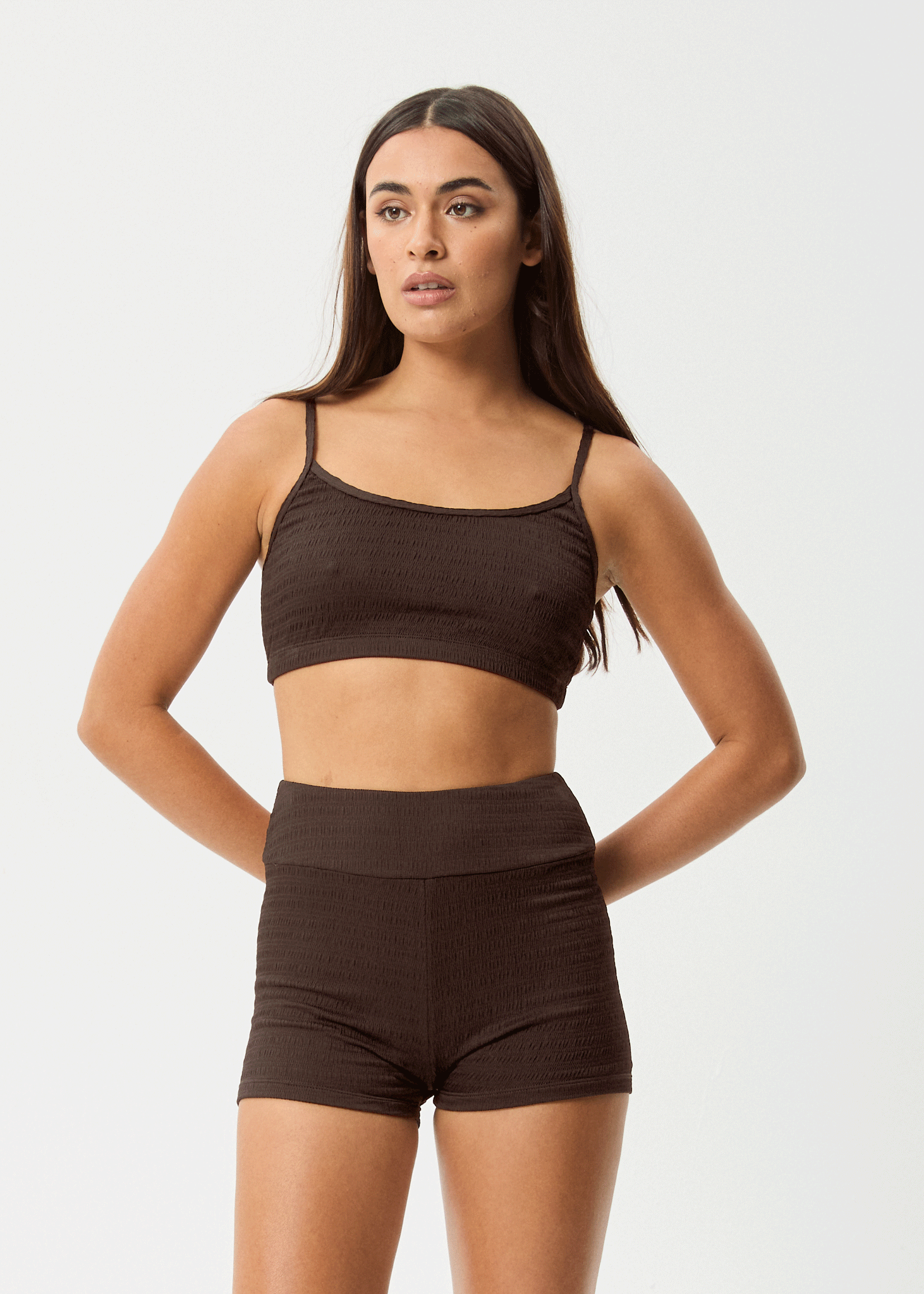 AFENDS Womens Cleo - Bikini Top - Coffee