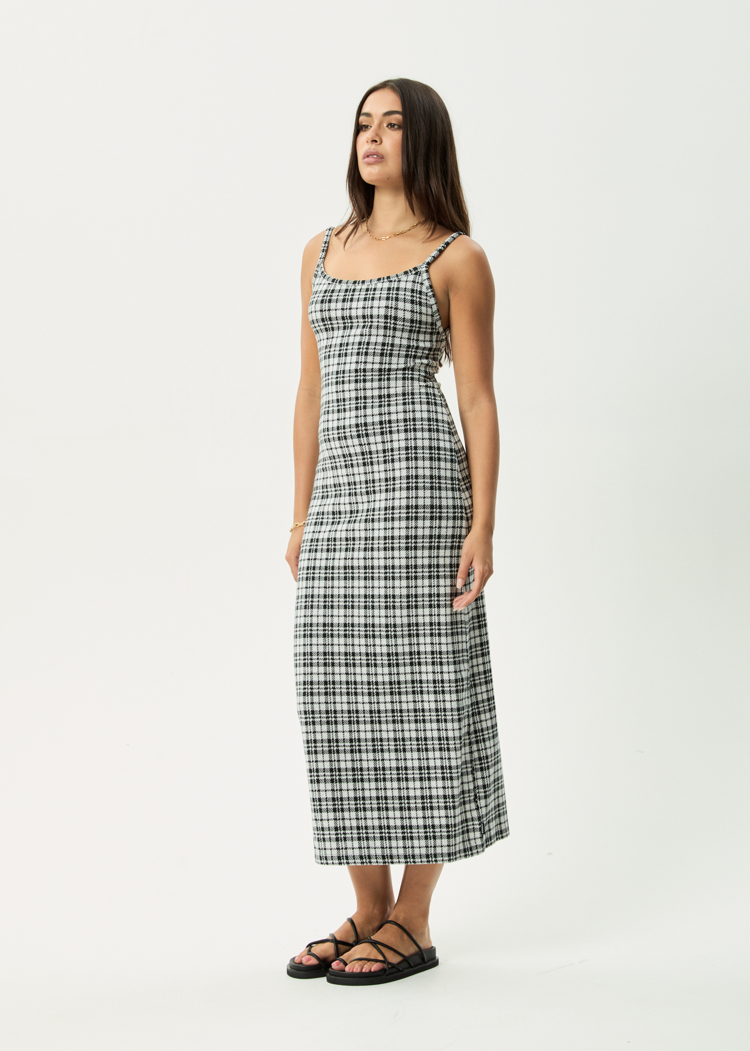 AFENDS Womens Blair - Maxi Dress - Black / White, L AFENDS Womens Blair - Maxi Dress - Black / White, L
