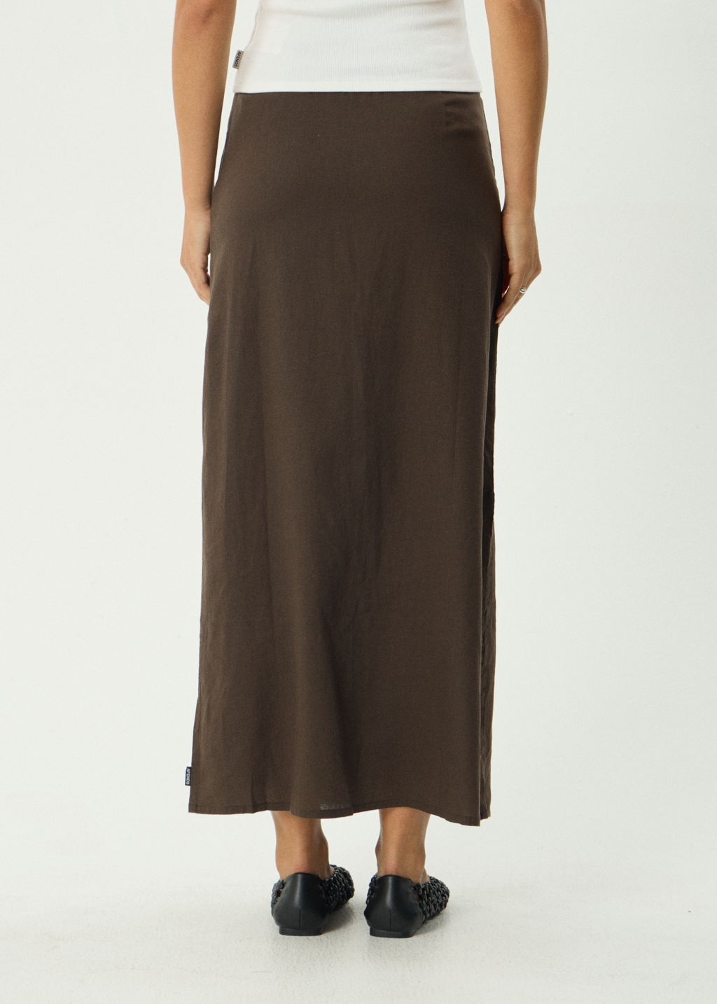 AFENDS Womens Lilo - Maxi Skirt - Coffee