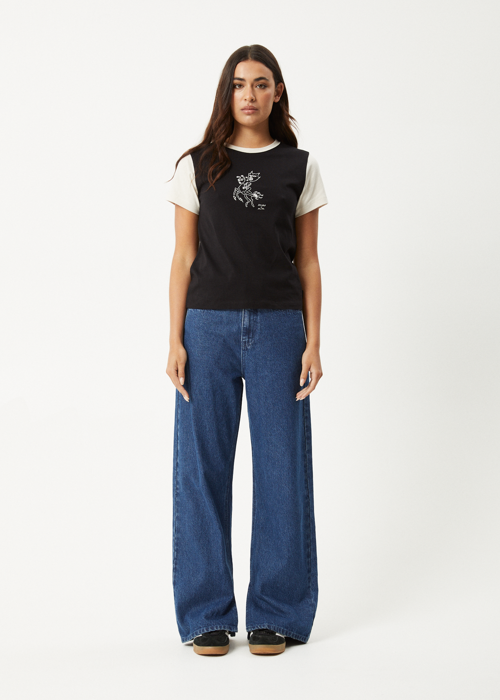 AFENDS Womens Karlee - Regular Tee - Black