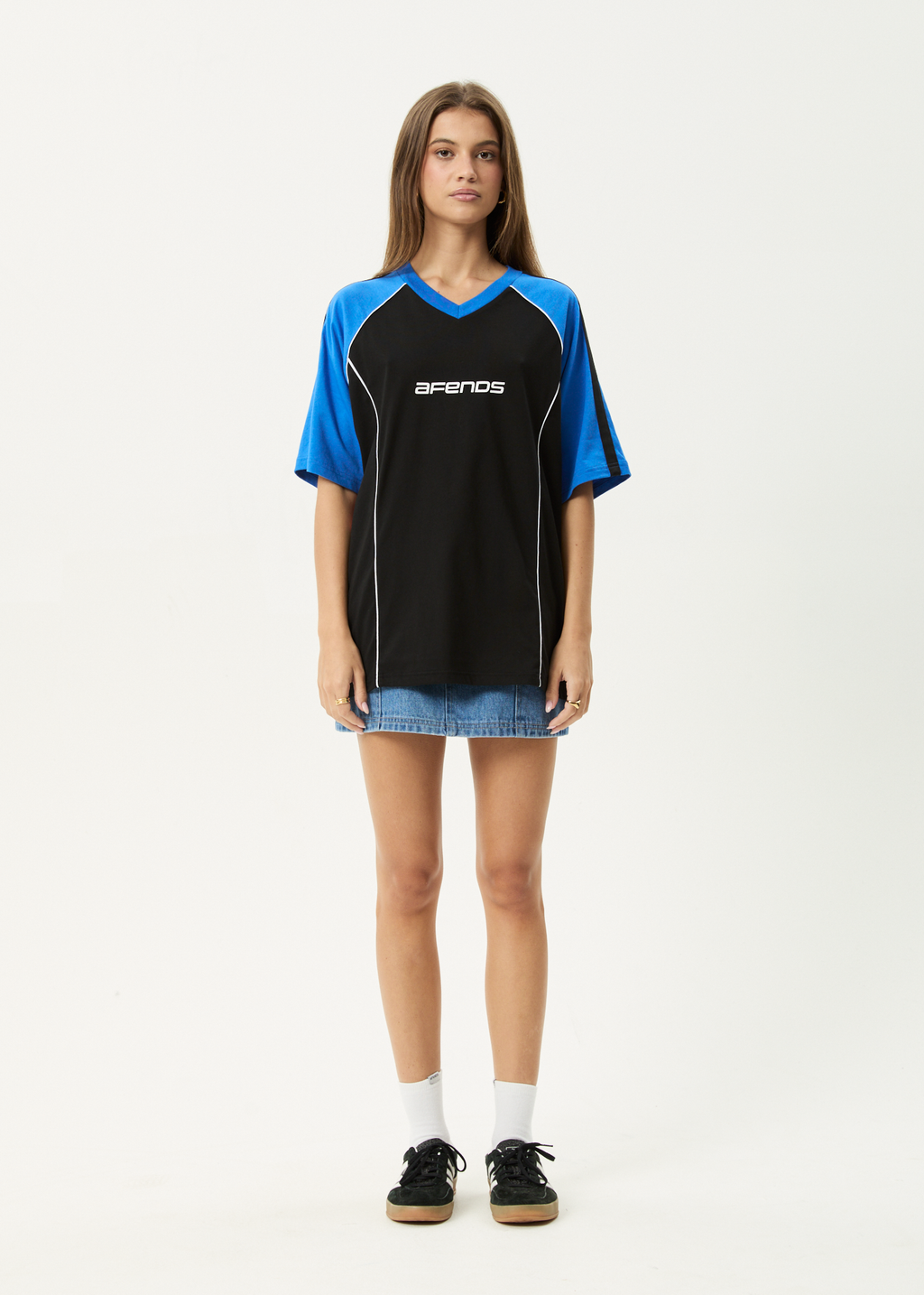 AFENDS Womens Fire Play - Oversized Tee - Black