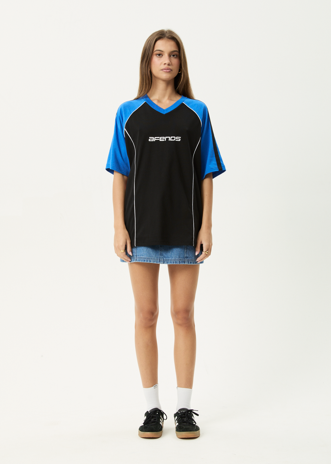 AFENDS Womens Fire Play - Oversized Tee - Black