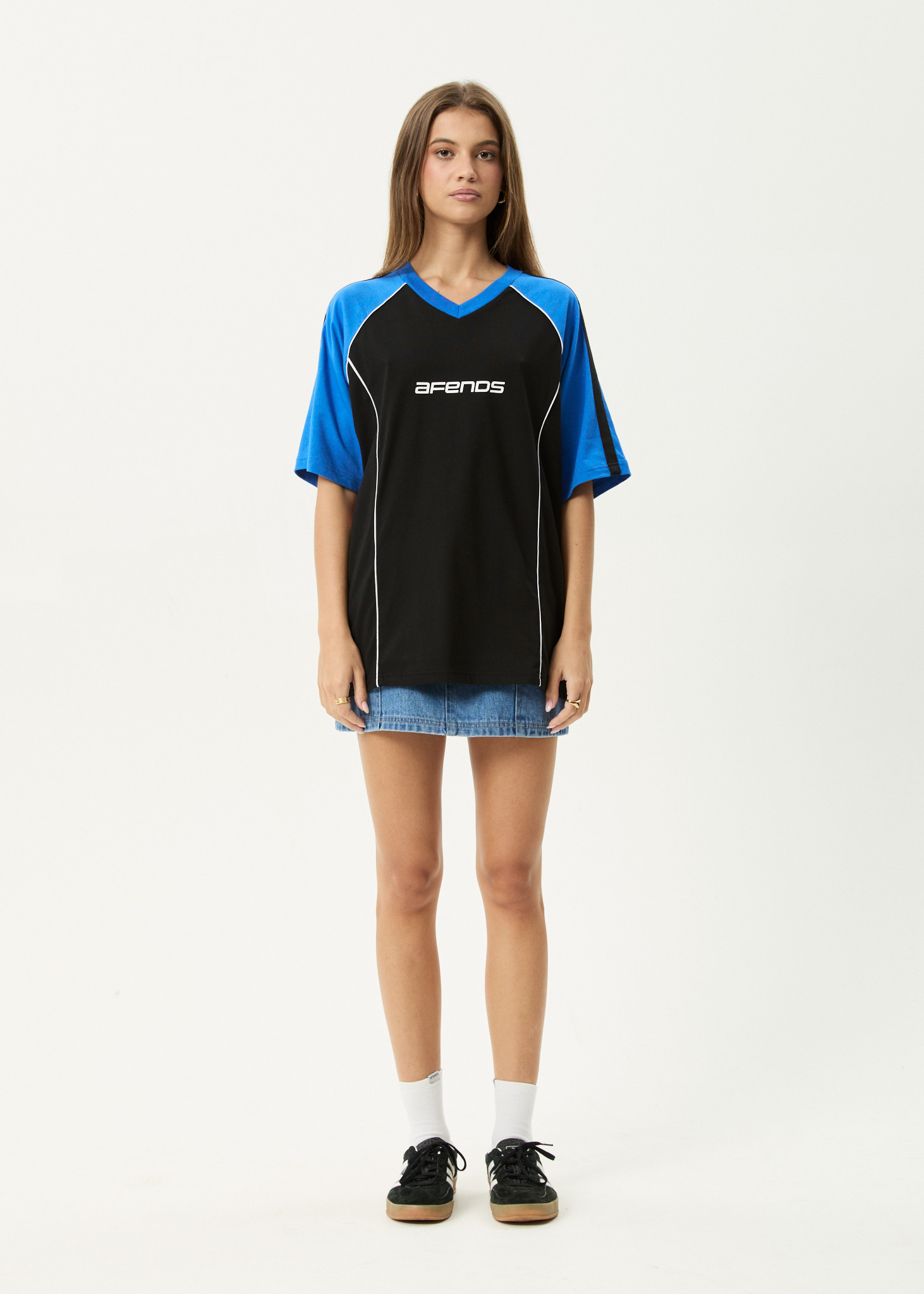 AFENDS Womens Fire Play - Oversized Tee - Black