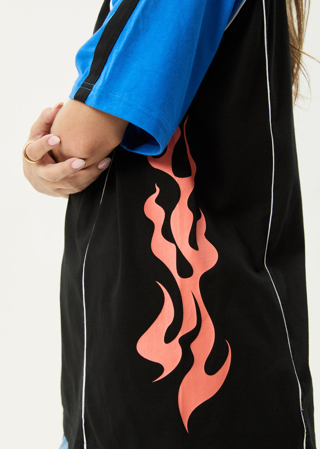 AFENDS Womens Fire Play - Oversized Tee - Black