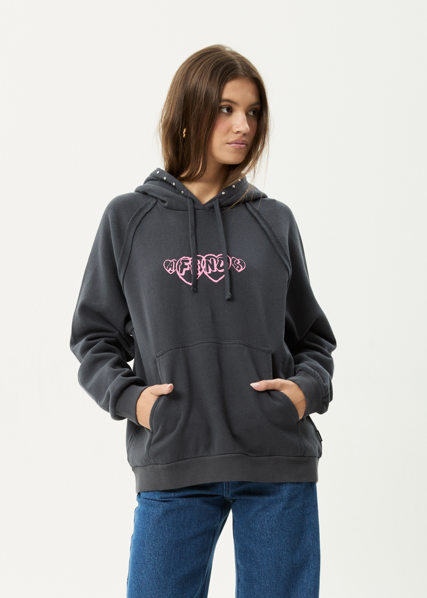 AFENDS Womens Hardware - Hoodie - Charcoal