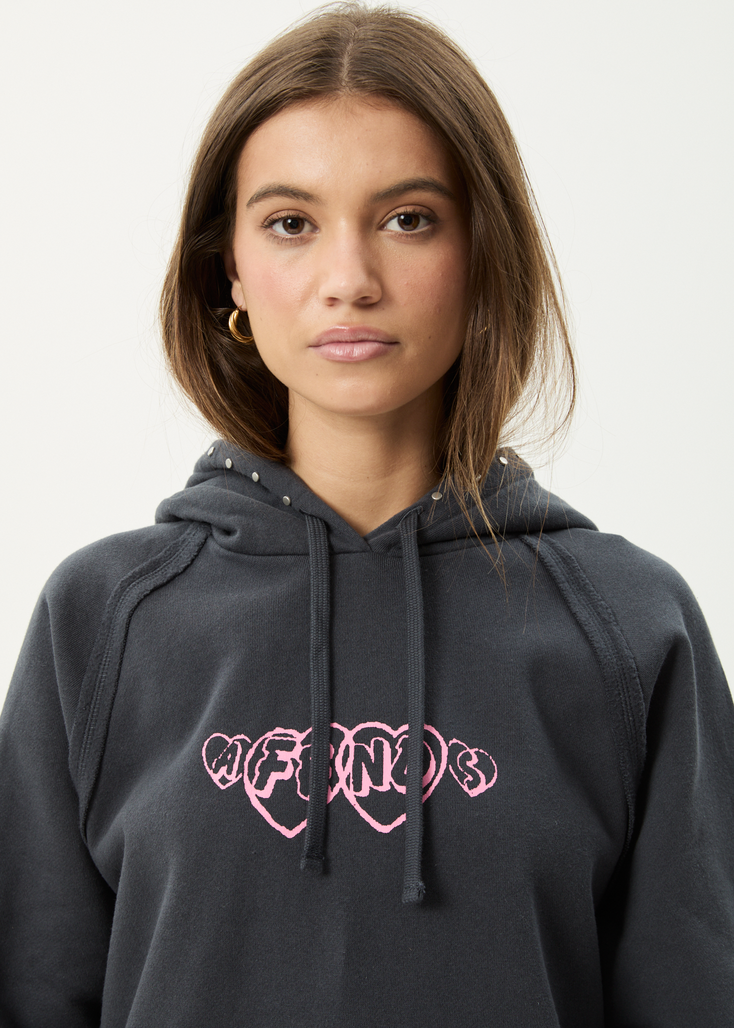 AFENDS Womens Hardware - Hoodie - Charcoal