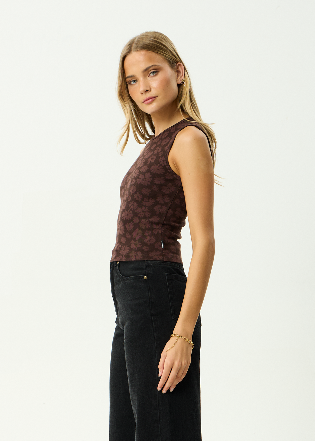 AFENDS Womens Astoria - Tank - Chocolate