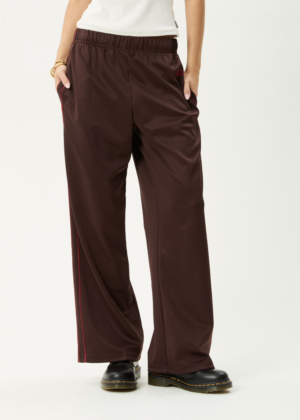 AFENDS Womens Avenue - Track Pant - Coffee