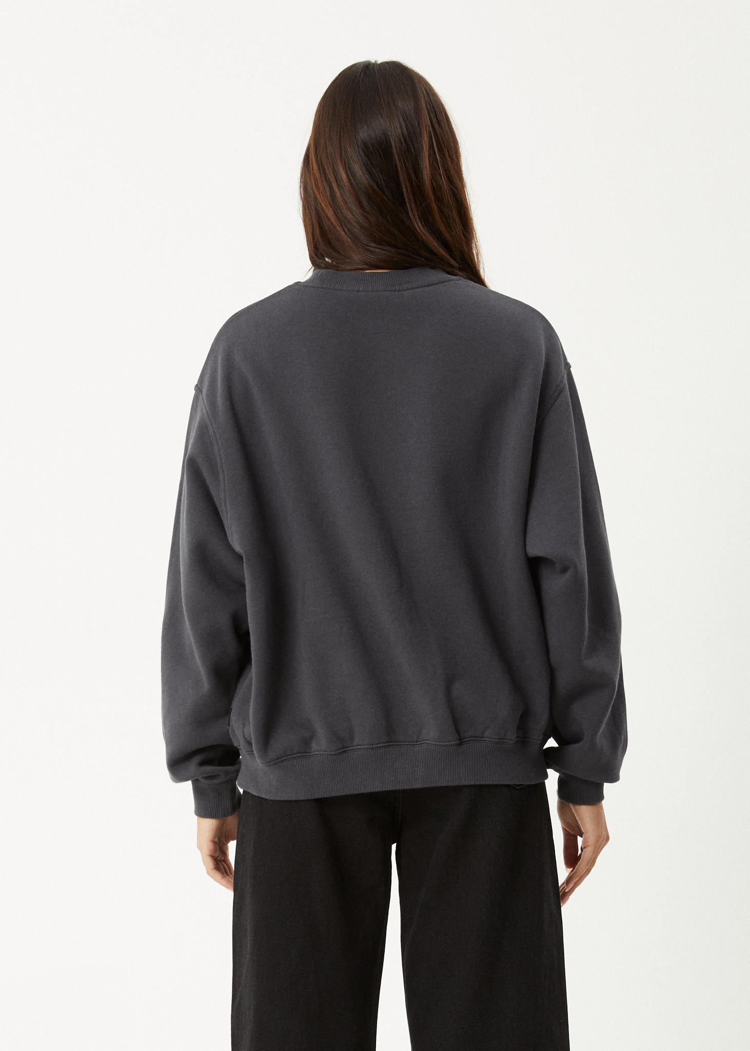 AFENDS Womens Karlee - Crew Neck Jumper - Charcoal